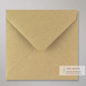 Enveloppes Carrées Luxe - 50 pièces - Crème - 14x14 - 110grms