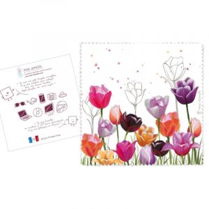 lingette-essuie-verres-dessin-fleurs-tulipes