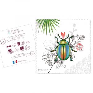 lingette-essuie-verres-dessin-scarabee-palmier
