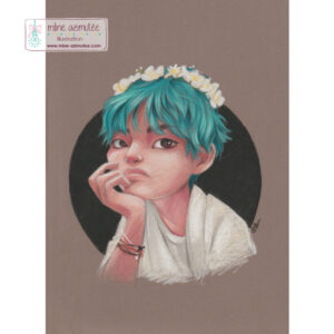 Portrait Avatar en Couleur au Pastel sec, spécial Réseaux Sociaux