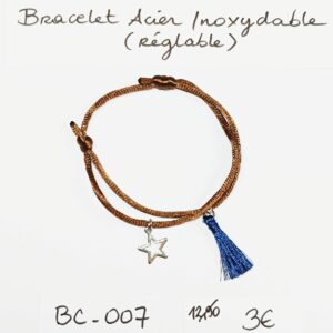 BC-007- Bracelet cordon Acier Inoxydable