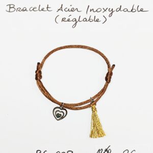 BC-008- Bracelet cordon Acier Inoxydable