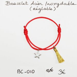 BC-010- Bracelet cordon Acier Inoxydable