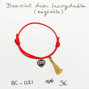BC-021- Bracelet cordon Acier Inoxydable