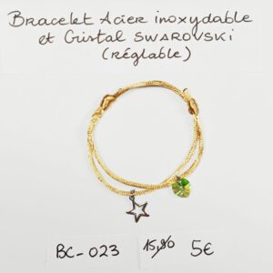 BC-023- Bracelet cordon Acier Inoxydable