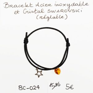 BC-024- Bracelet cordon Acier Inoxydable