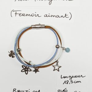 BMULTI-001- Bracelet multi rangs Acier Inoxydable