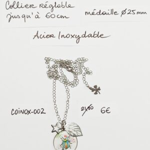 COINOX-002- Collier Acier Inoxydable réglable