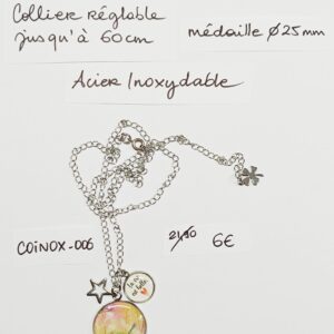 COINOX-006- Collier Acier Inoxydable réglable