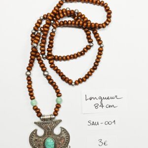 SAU-001- Sautoir perles en bois