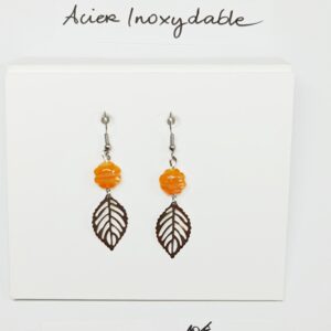 BO-006- Boucle d'oreilles Acier Inoxydable