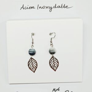 BO-008- Boucle d'oreilles Acier Inoxydable