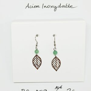 BO-009- Boucle d'oreilles Acier Inoxydable