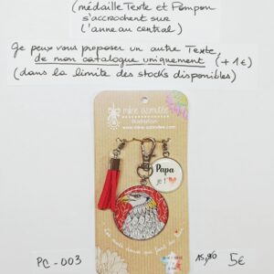 PC-003- Porte-clés/Bijou de sac Acier Inoxydable