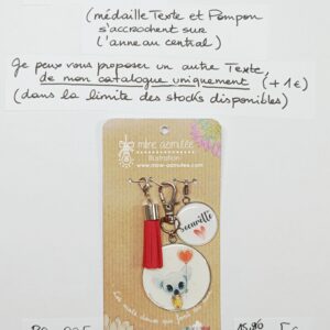 PC-005- Porte-clés/Bijou de sac Acier Inoxydable