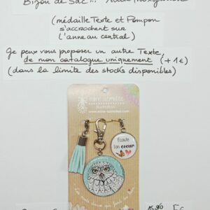 PC-006- Porte-clés/Bijou de sac Acier Inoxydable