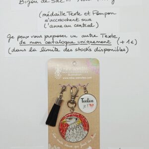 PC-013- Porte-clés/Bijou de sac Acier Inoxydable