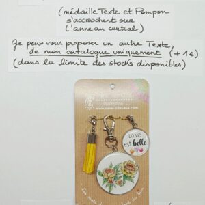 PC-024- Porte-clés/Bijou de sac Acier Inoxydable