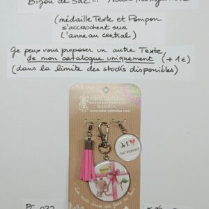 PC-037- Porte-clés/Bijou de sac Acier Inoxydable
