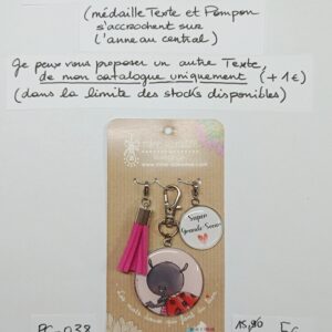PC-038- Porte-clés/Bijou de sac Acier Inoxydable