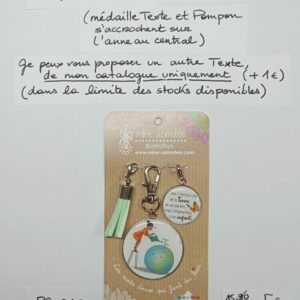 PC-040- Porte-clés/Bijou de sac Acier Inoxydable