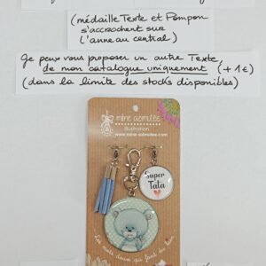 PC-064- Porte-clés/Bijou de sac Acier Inoxydable