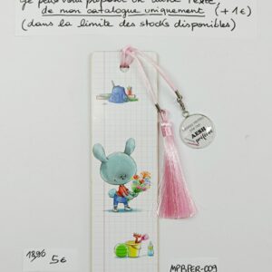 MPBPER-009- Marque-pages Bois + médaille personnalisée