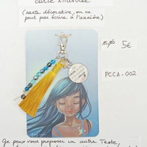 PCCA-002- Porte-clés personnalisé sur carte illustrée
