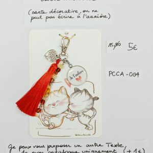 PCCA-004- Porte-clés personnalisé sur carte illustrée