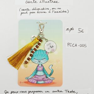 PCCA-005- Porte-clés personnalisé sur carte illustrée