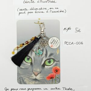 PCCA-006- Porte-clés personnalisé sur carte illustrée