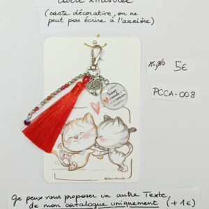 PCCA-008- Porte-clés personnalisé sur carte illustrée