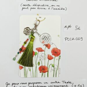 PCCA-009- Porte-clés personnalisé sur carte illustrée