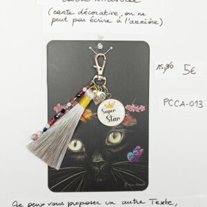 PCCA-013- Porte-clés personnalisé sur carte illustrée