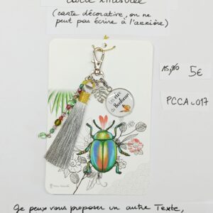 PCCA-017- Porte-clés personnalisé sur carte illustrée