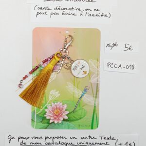 PCCA-018- Porte-clés personnalisé sur carte illustrée