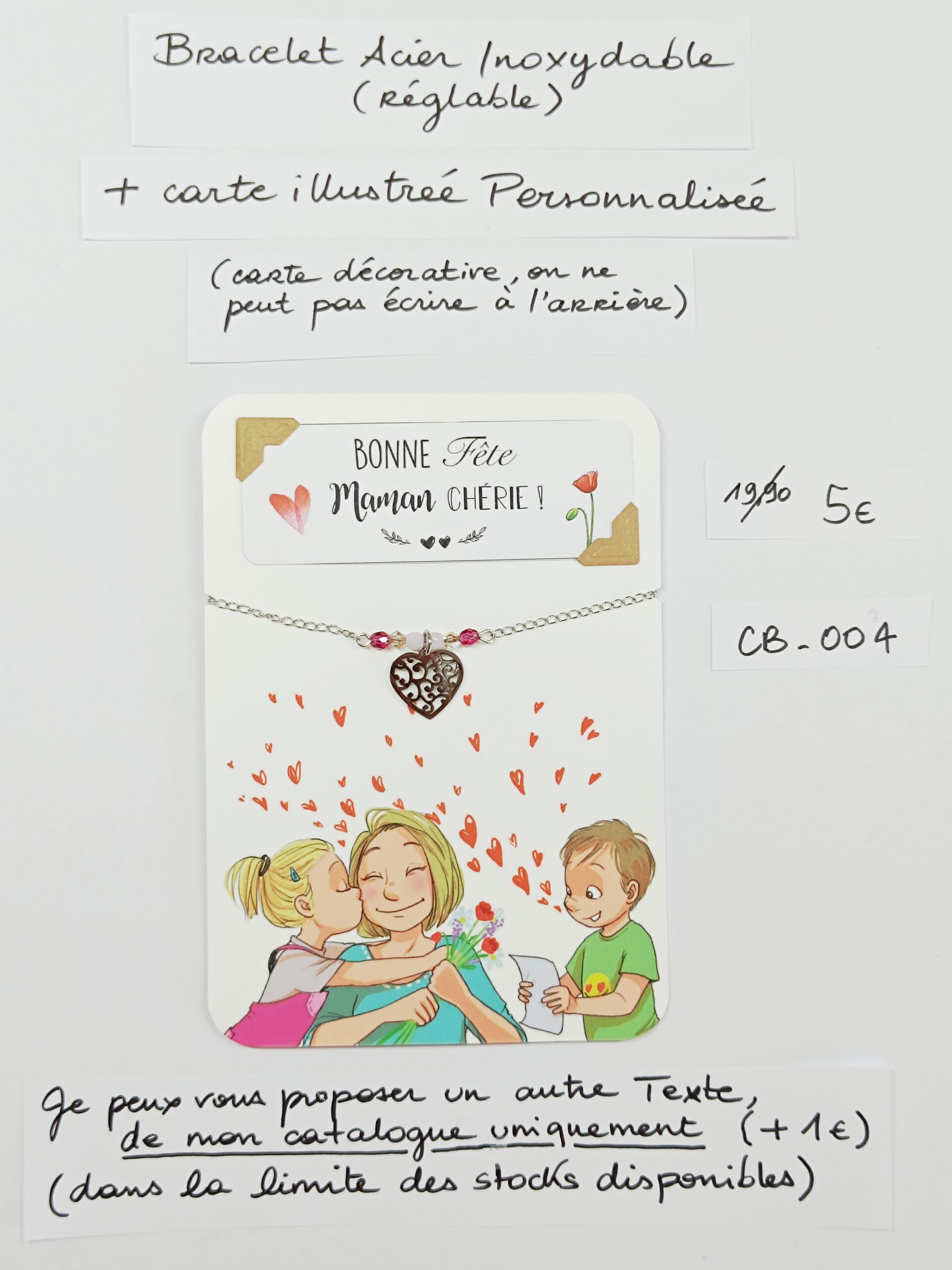 CB-004- Bracelet Personnalisé Acier Inoxydable