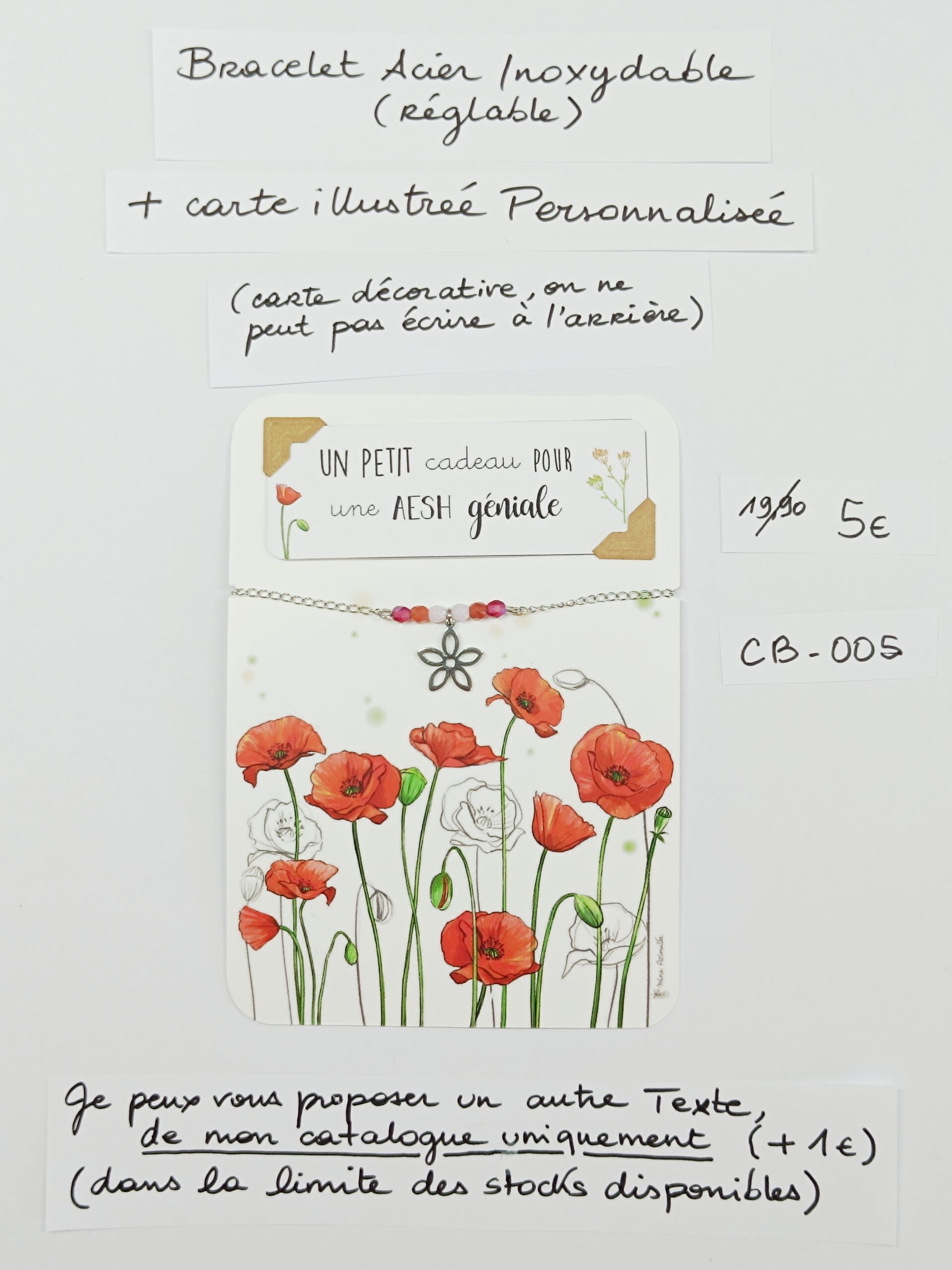 CB-005- Bracelet Personnalisé Acier Inoxydable