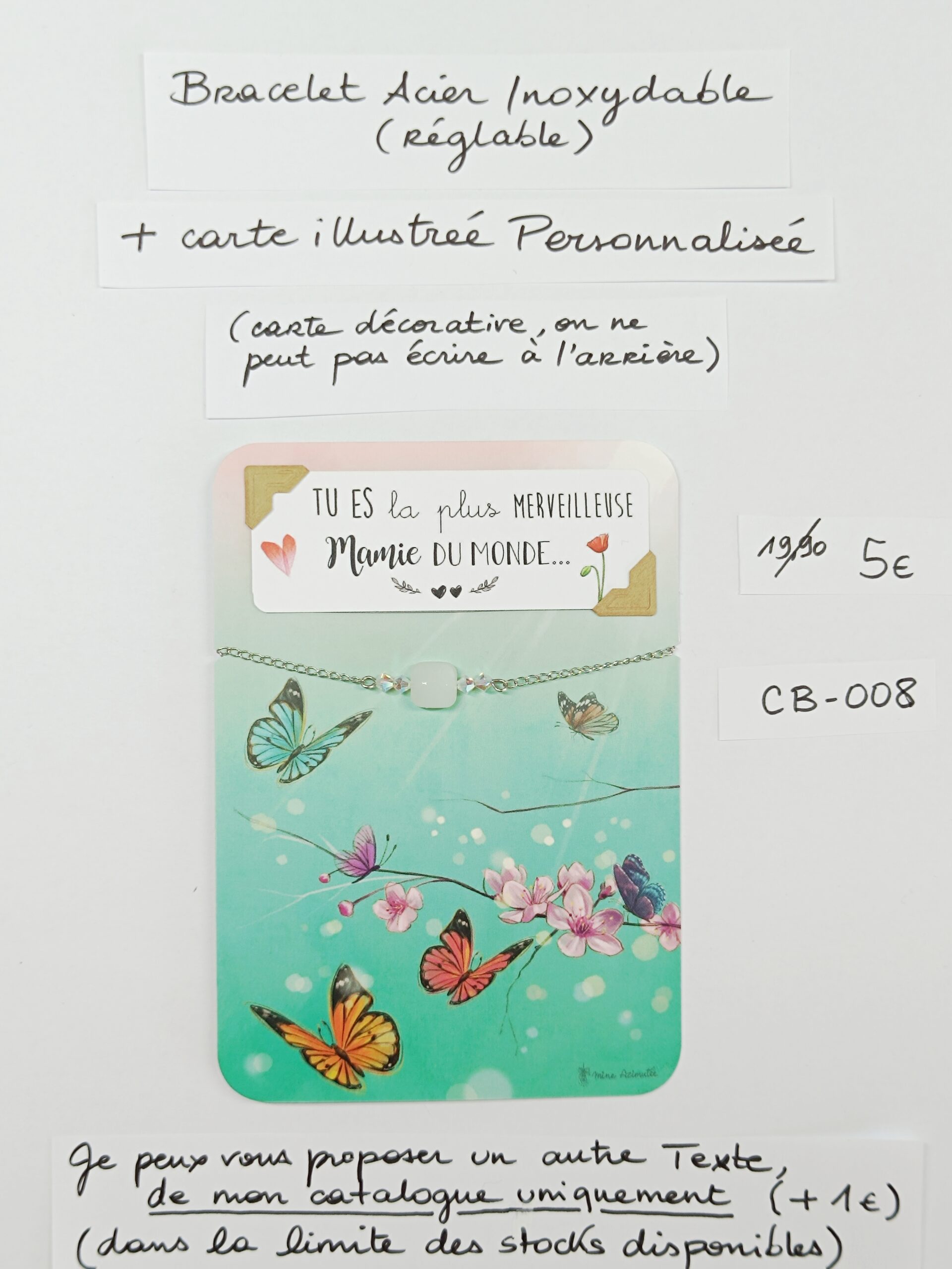 CB-008- Bracelet Personnalisé Acier Inoxydable