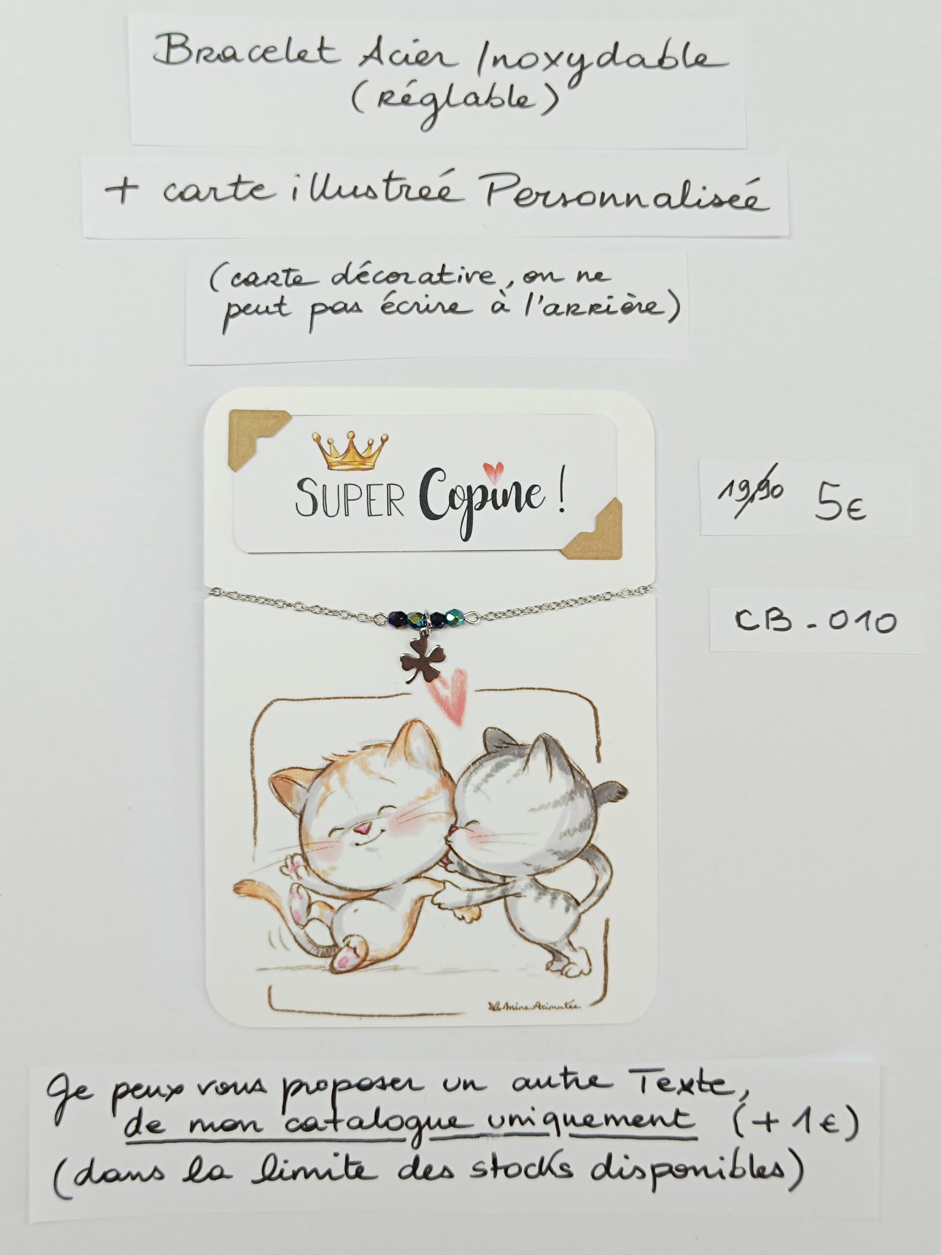 CB-010- Bracelet Personnalisé Acier Inoxydable