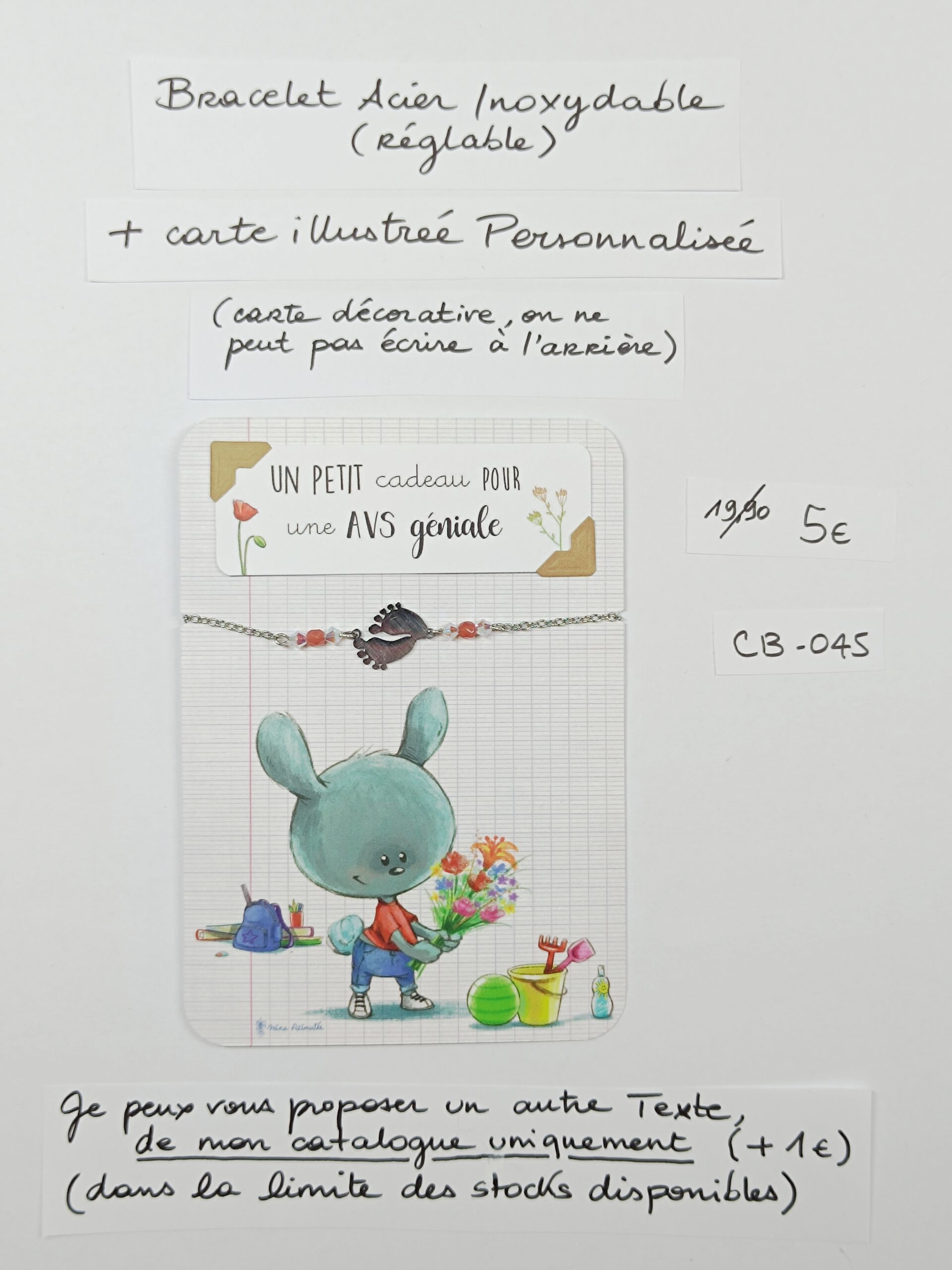 CB-045- Bracelet Personnalisé Acier Inoxydable