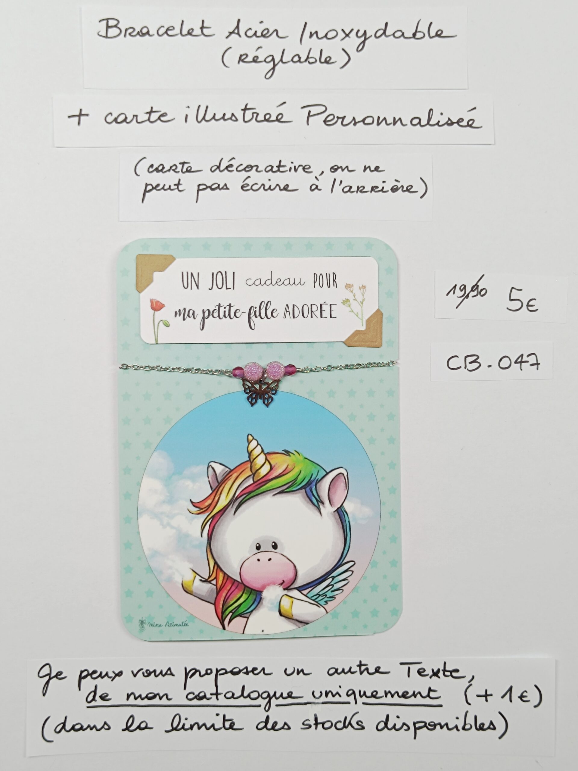 CB-047- Bracelet Personnalisé Acier Inoxydable