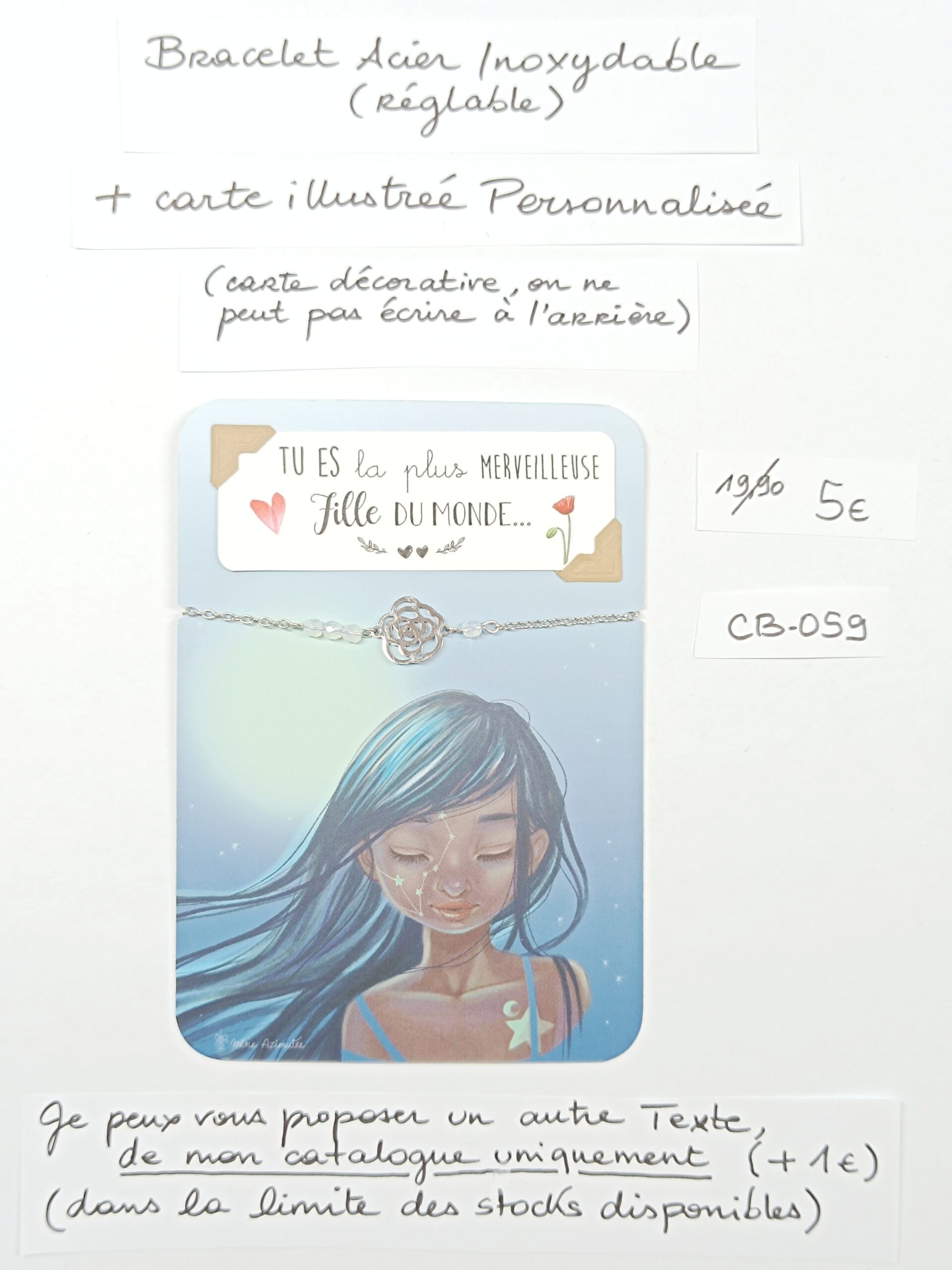 CB-059- Bracelet Personnalisé Acier Inoxydable
