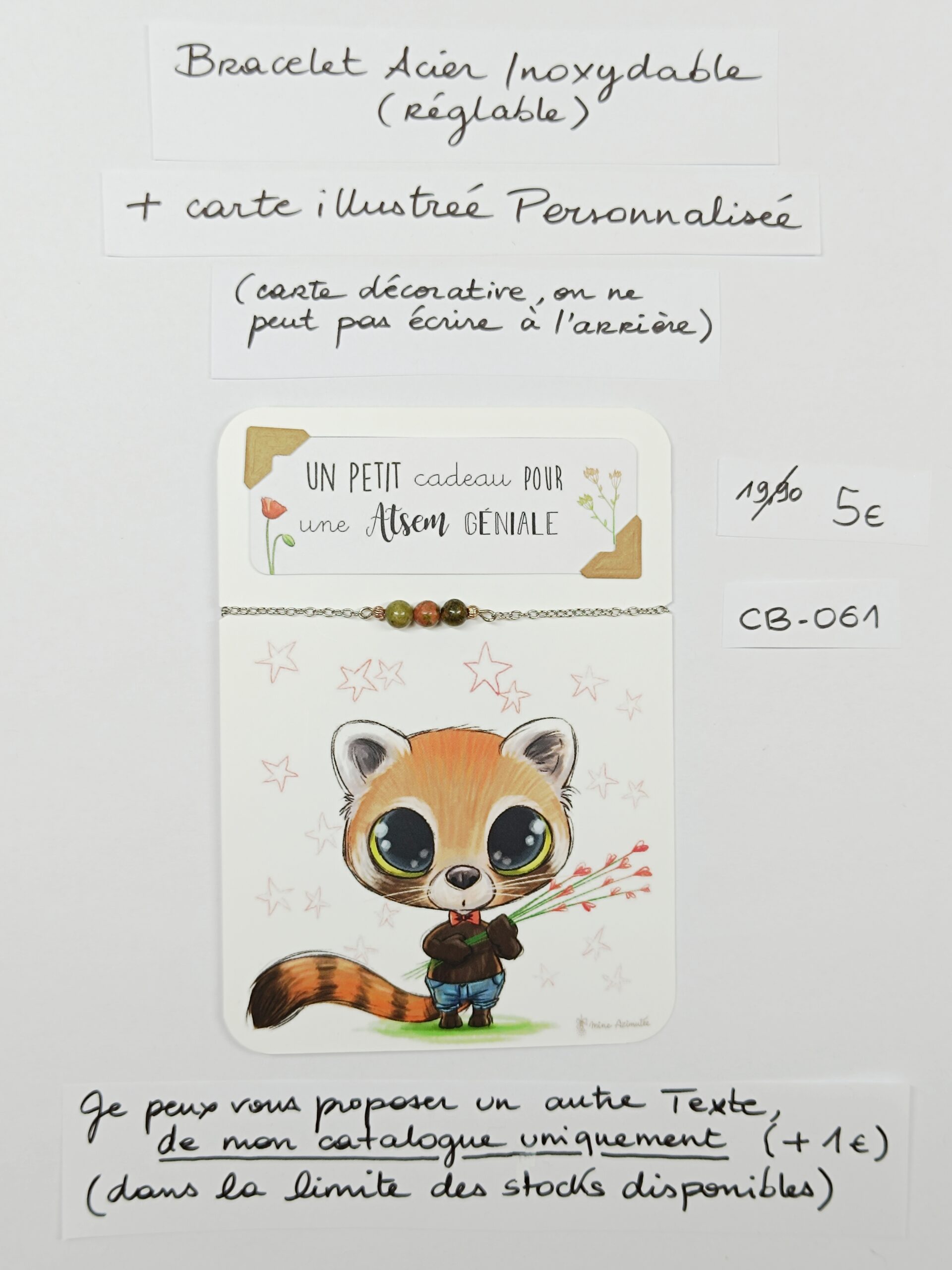 CB-061- Bracelet Personnalisé Acier Inoxydable