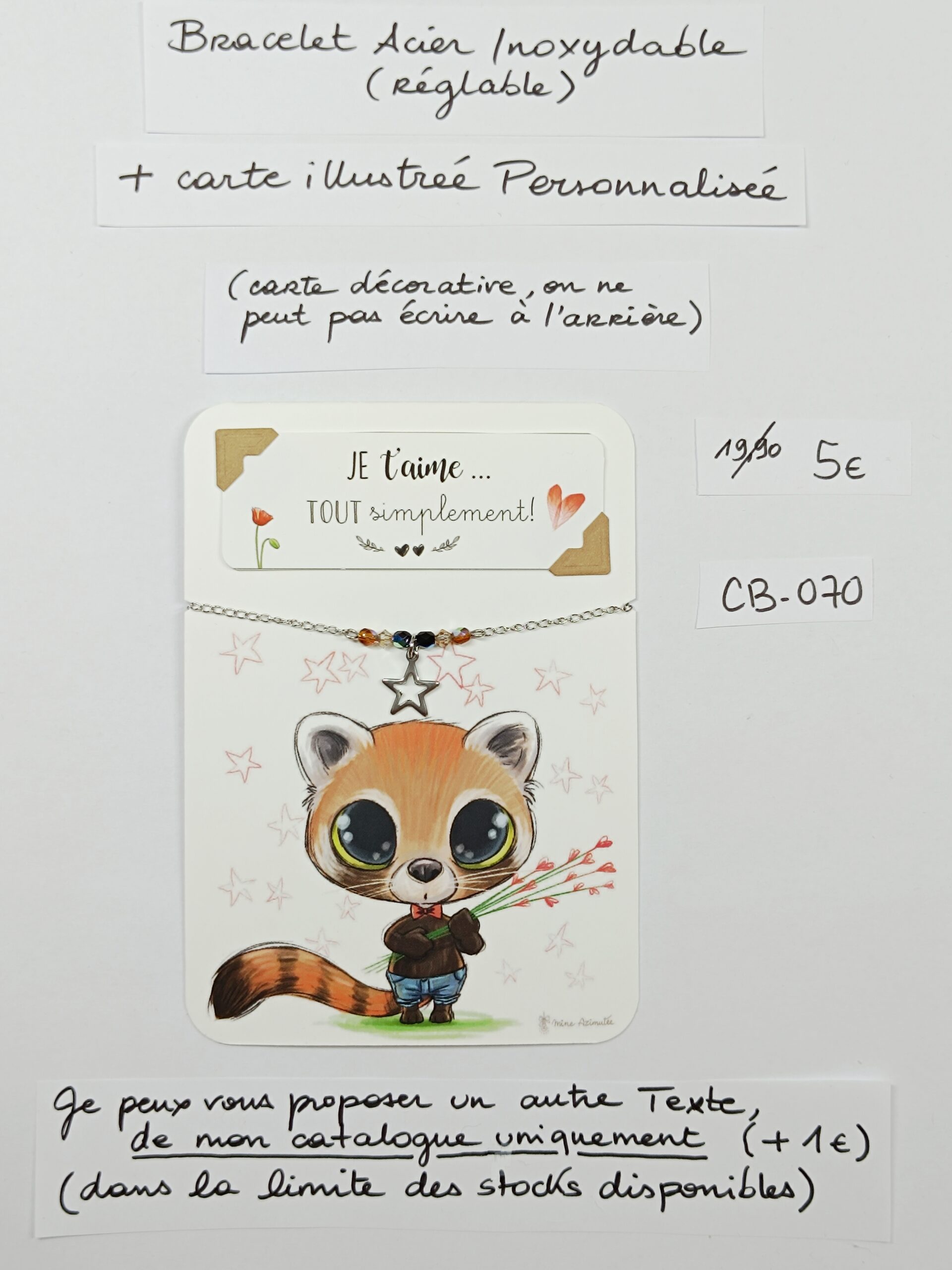 CB-070- Bracelet Personnalisé Acier Inoxydable