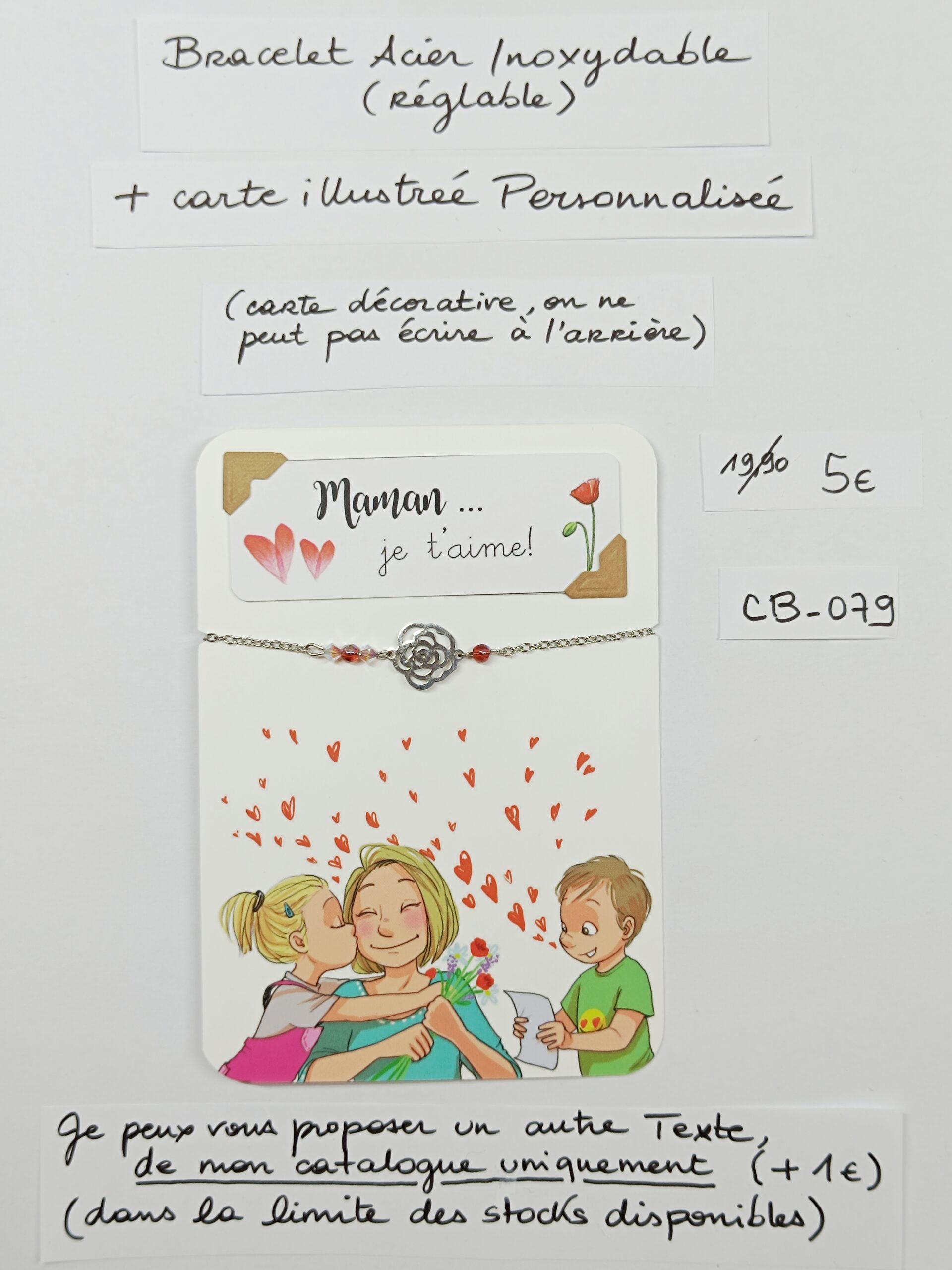 CB-079- Bracelet Personnalisé Acier Inoxydable